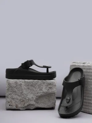 Escarpins à enfiler en PU noir (TC-RS3480-BLK)