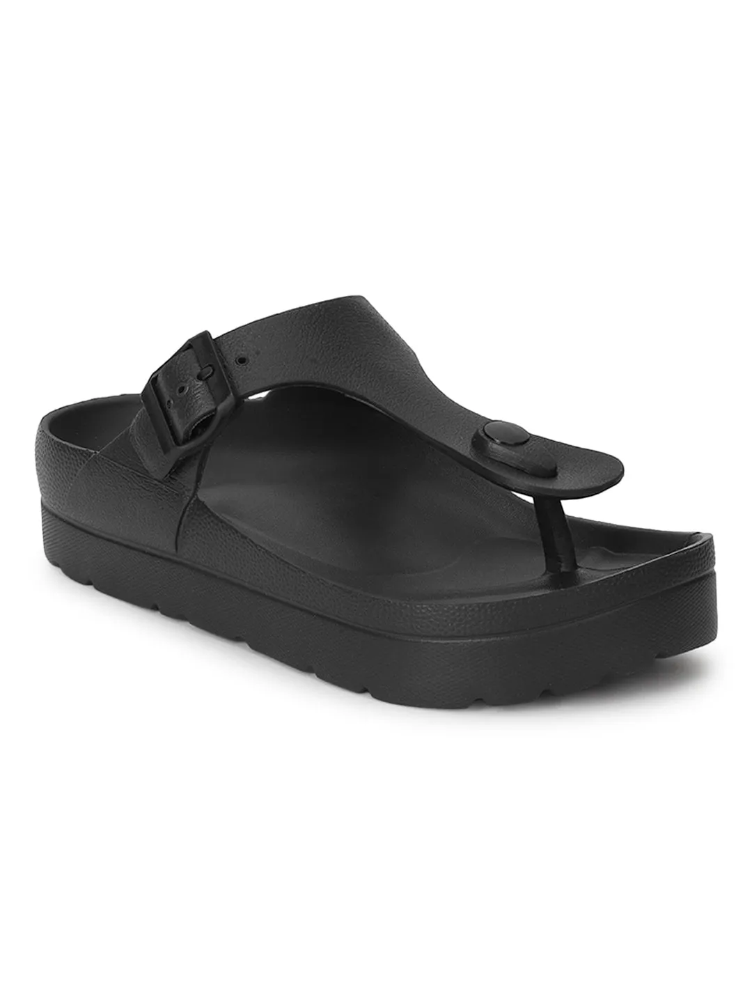 Escarpins à enfiler en PU noir (TC-RS3480-BLK)