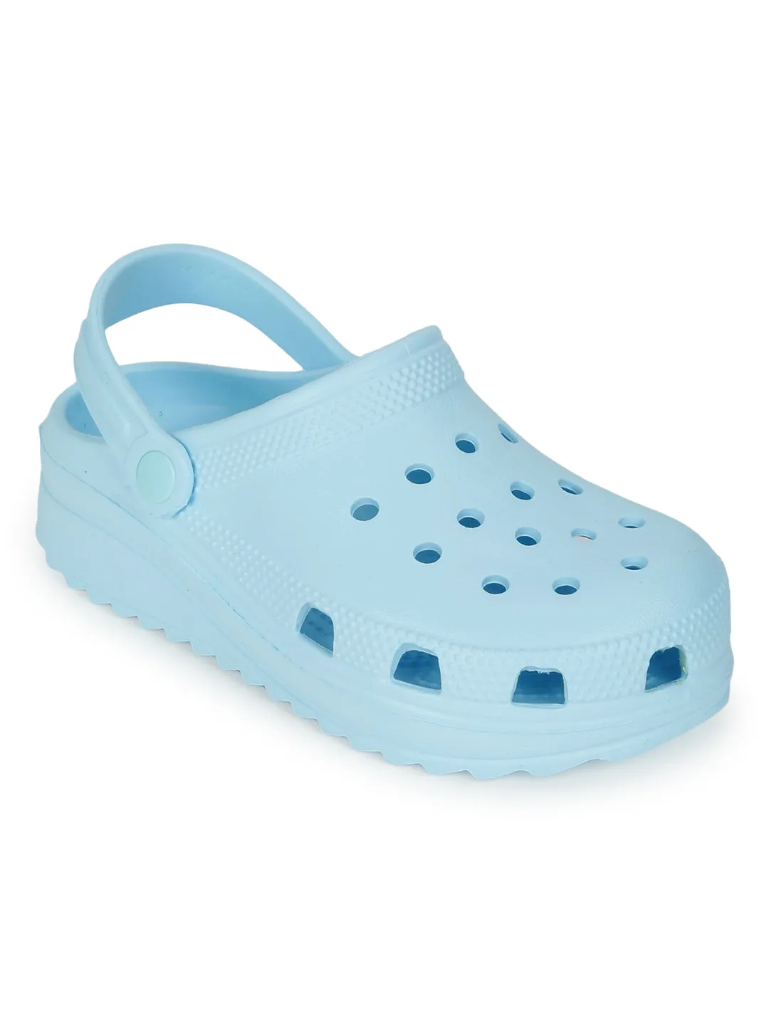 Mules en PU bleu à enfiler (TC-EZ0129-01-BBLU)