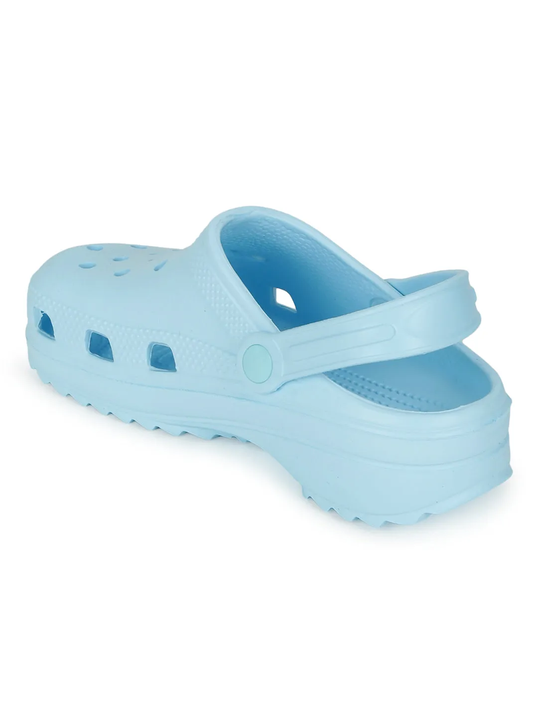 Mules en PU bleu à enfiler (TC-EZ0129-01-BBLU)