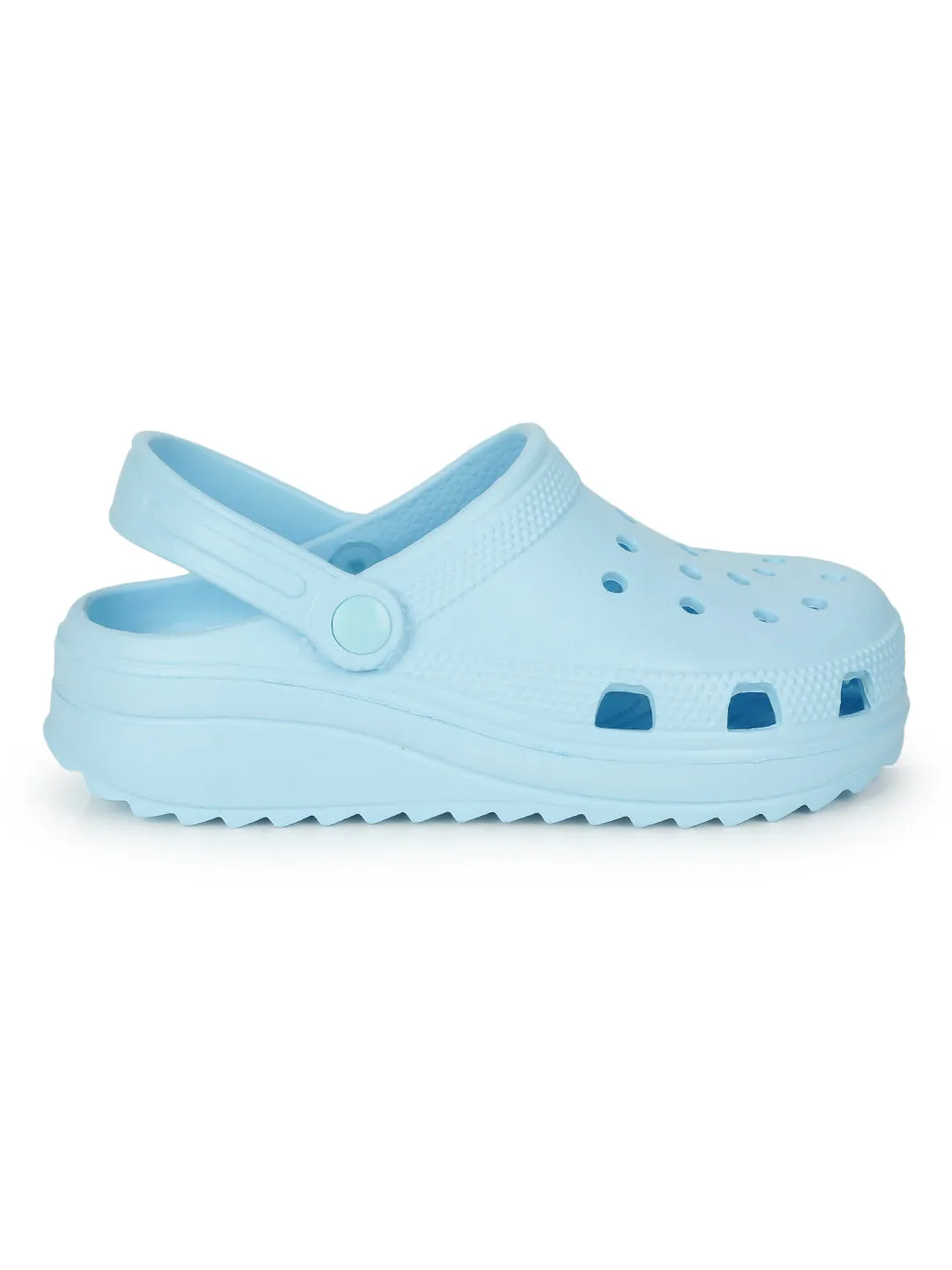 Mules en PU bleu à enfiler (TC-EZ0129-01-BBLU)