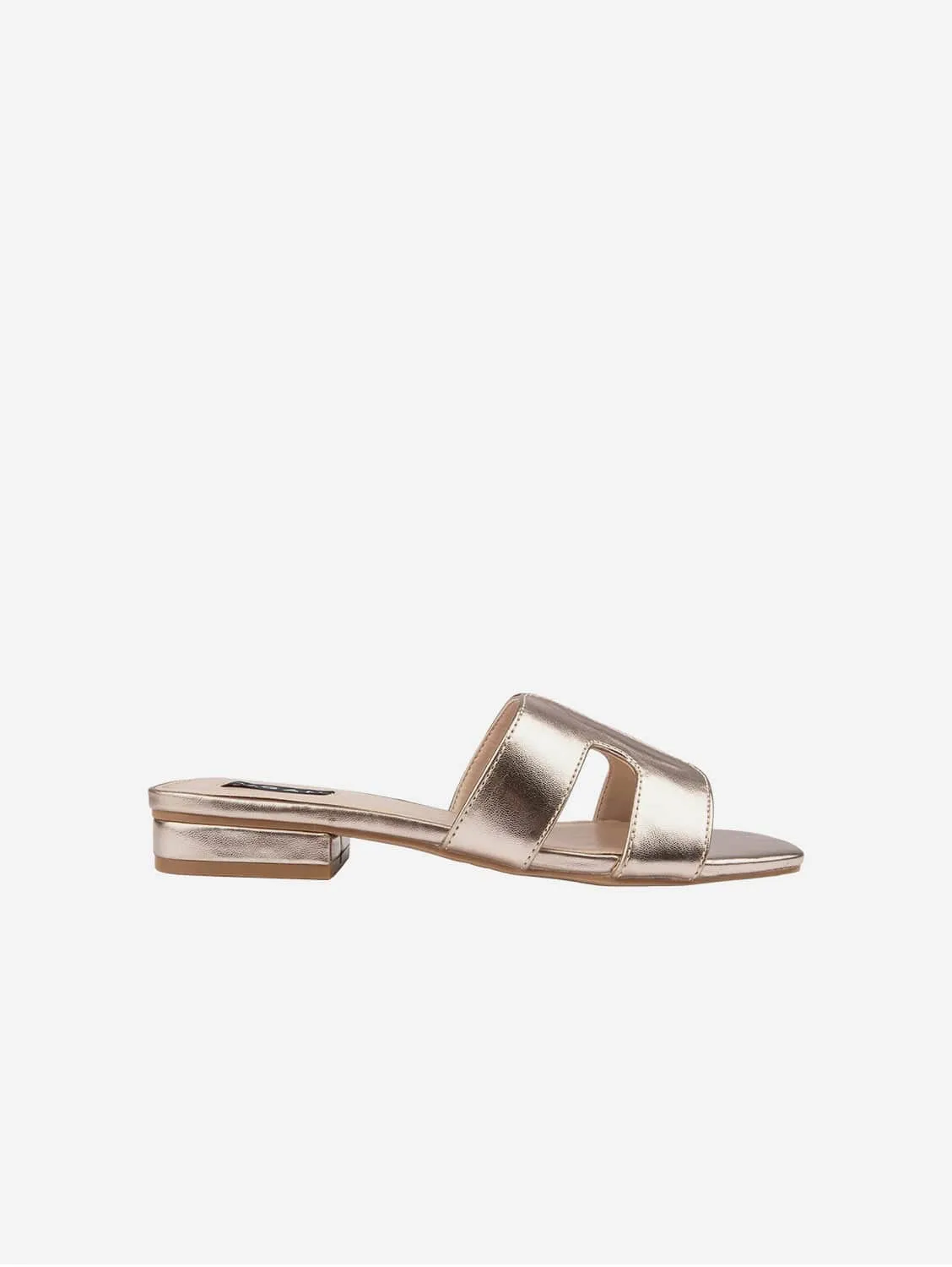 Sandales Classiques à Glissière en Simili-Cuir Vegan pour Femme Bok | Or