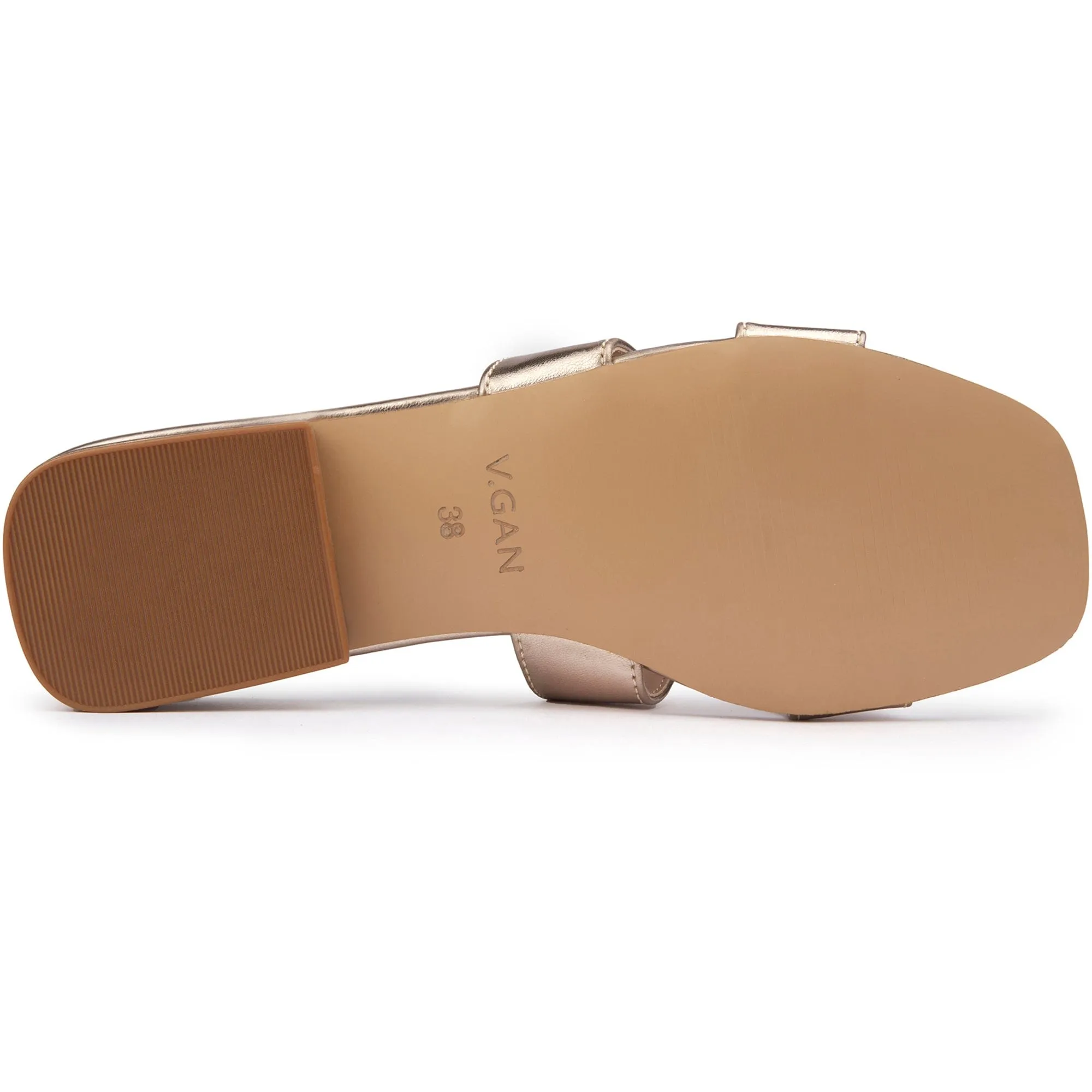 Sandales Classiques à Glissière en Simili-Cuir Vegan pour Femme Bok | Or