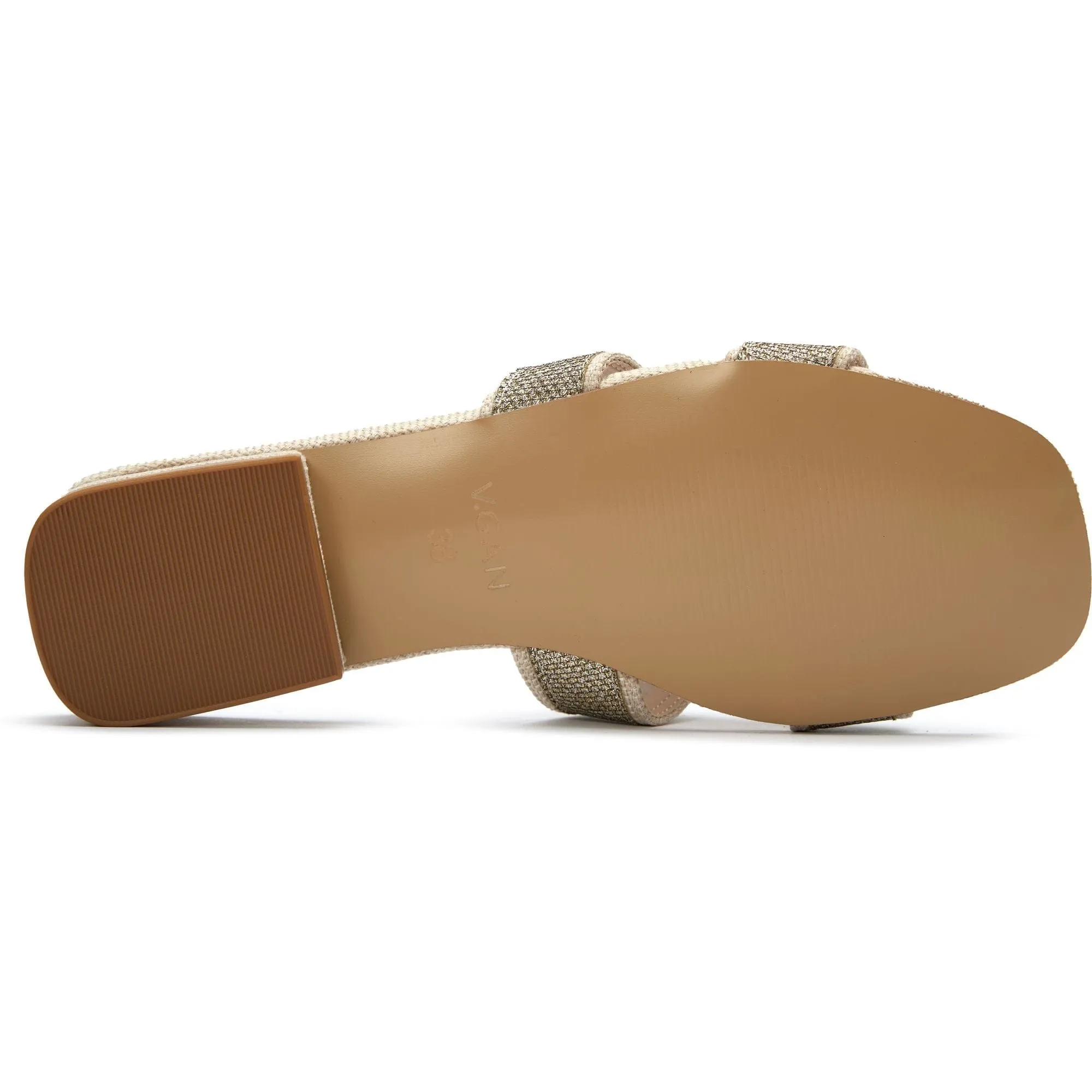 Sandales slides en similicuir vegan pour femmes Bok | Métallisé