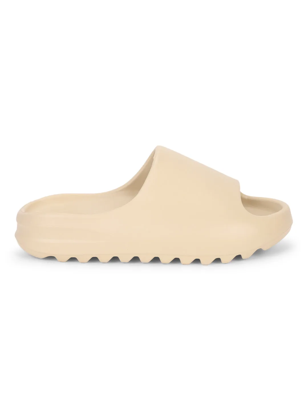 Mules à bout ouvert en PU couleur os (TC-RS3091-BON)