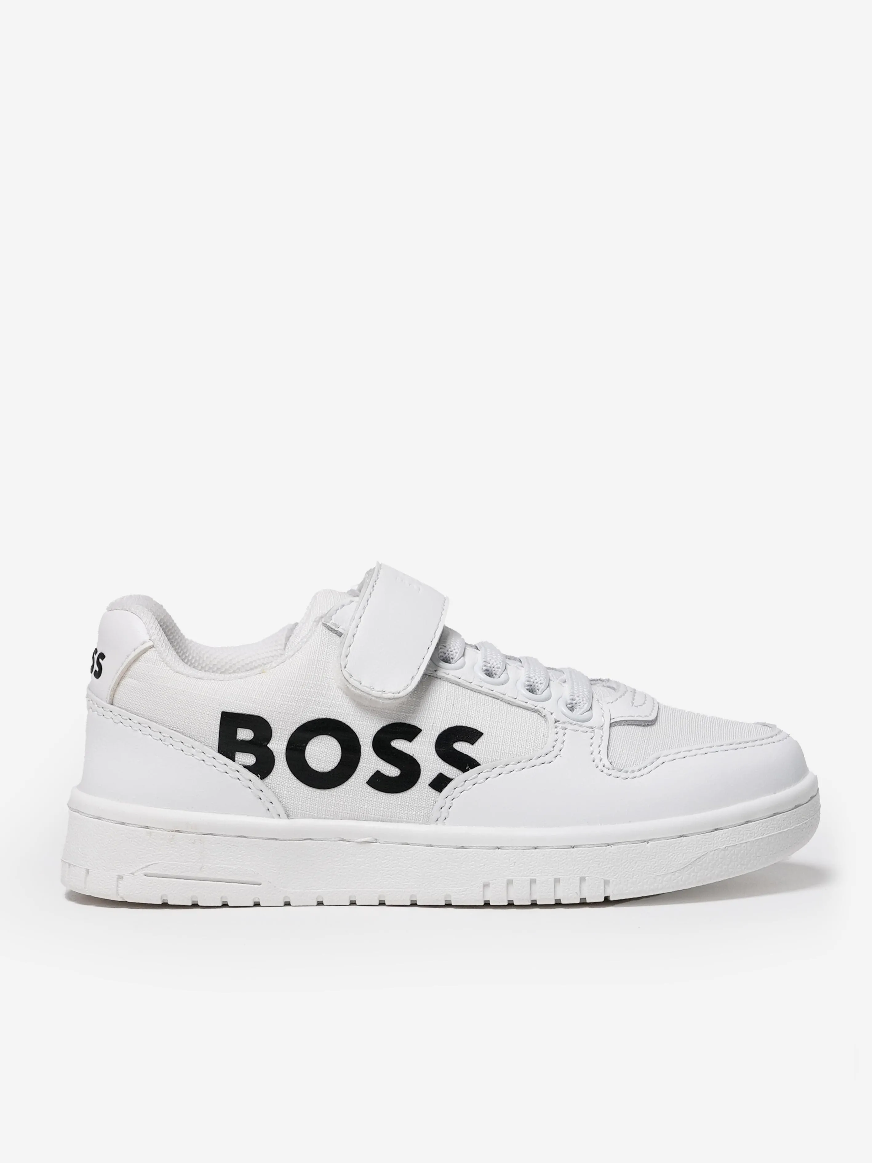 Chaussures de train BOSS Boys Logo en blanc