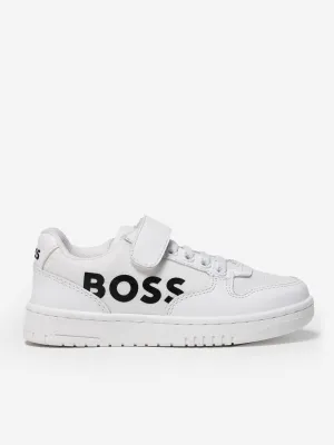 Chaussures de train BOSS Boys Logo en blanc