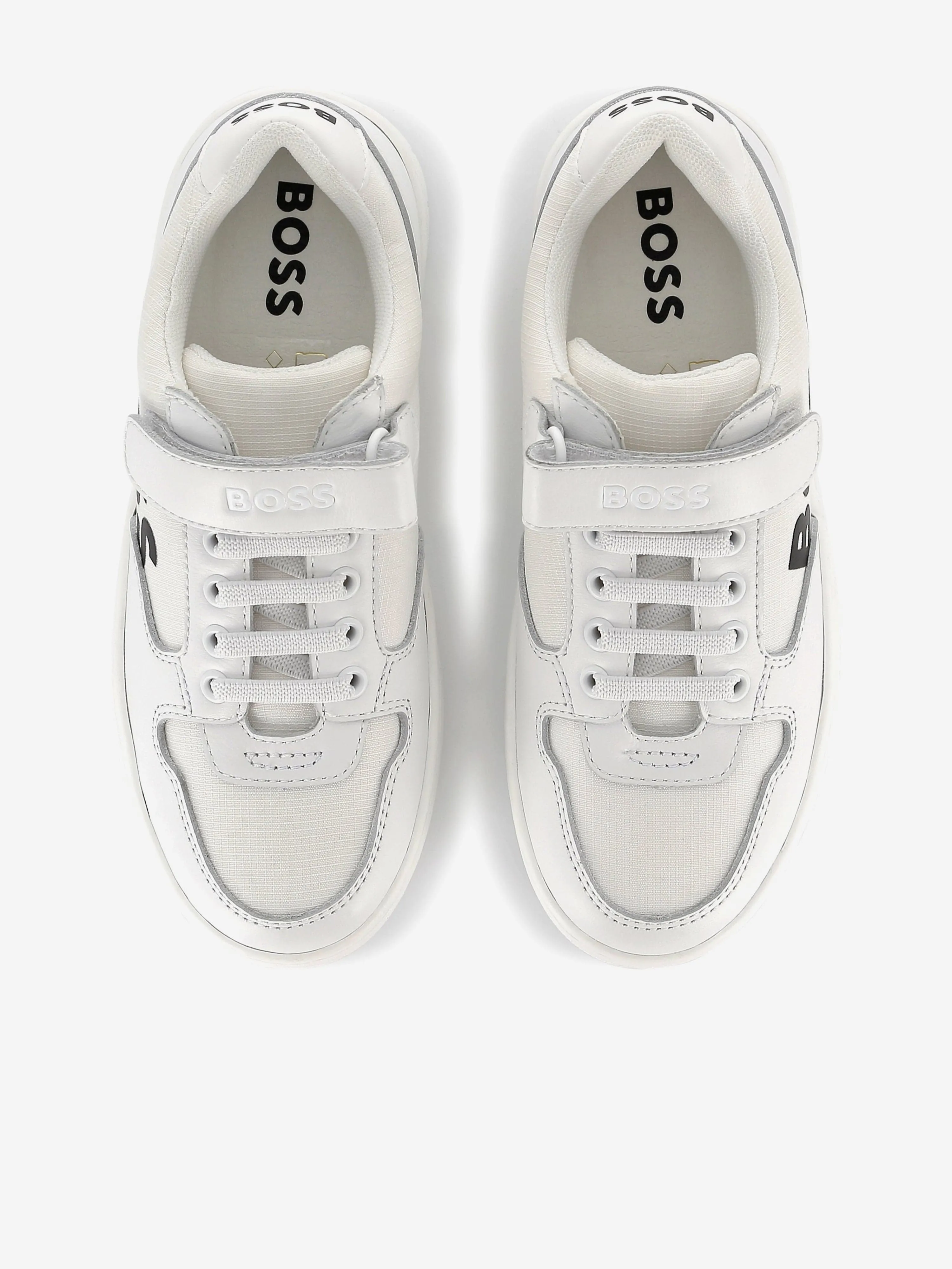 Chaussures de train BOSS Boys Logo en blanc
