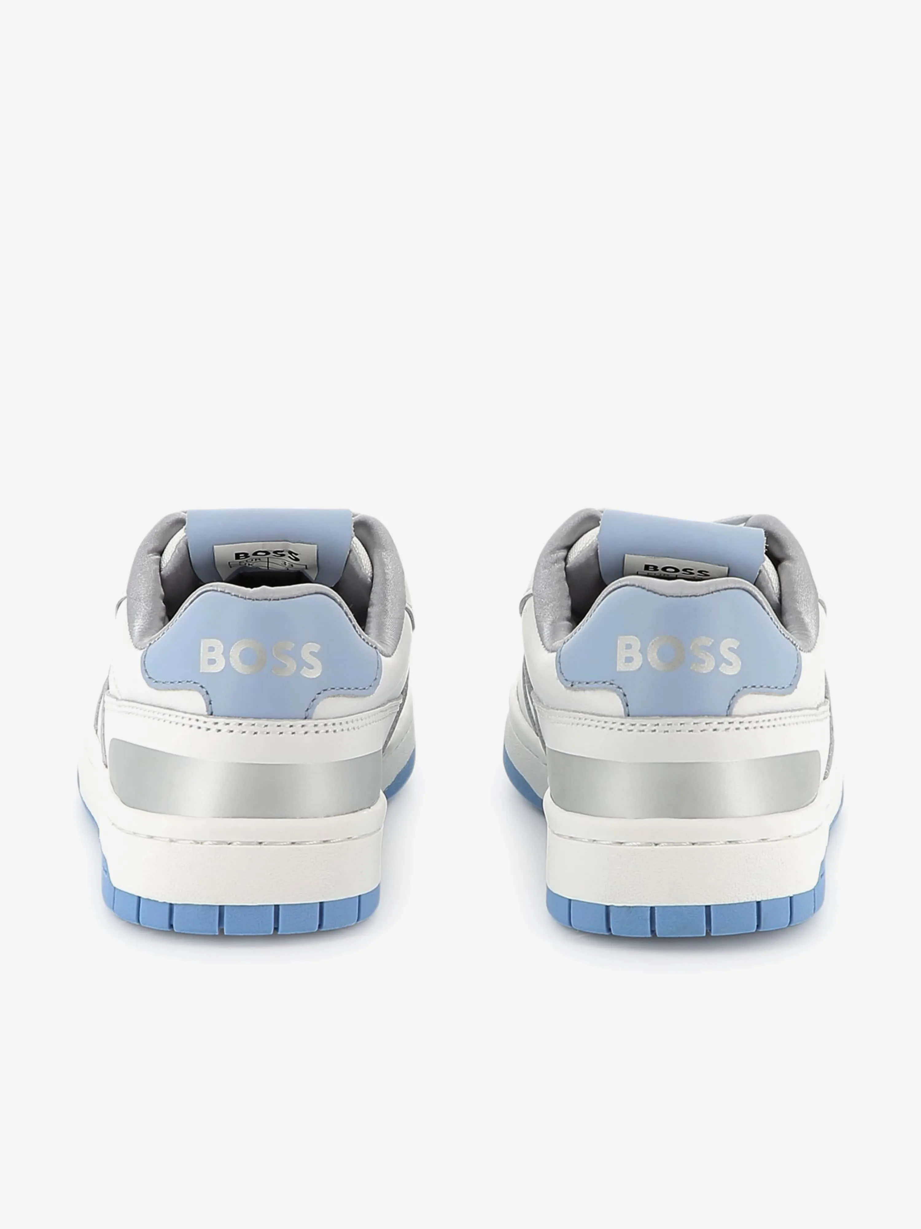 BOSS Kids Baskets à Lacets avec Logo en Blanc