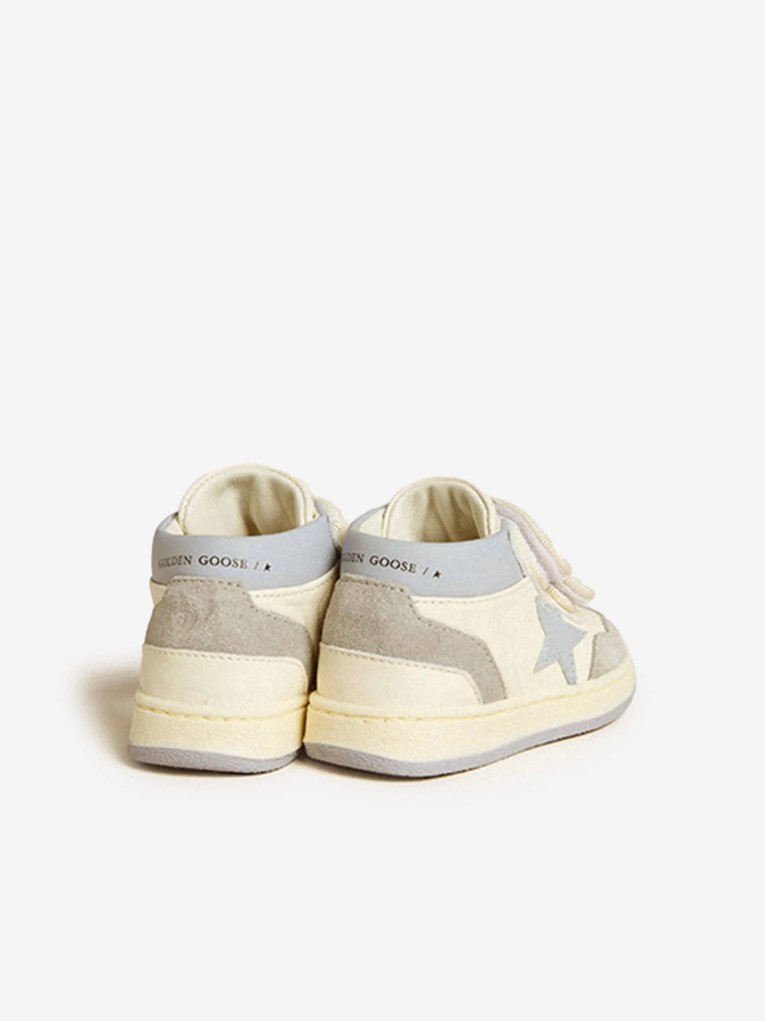 Baskets en cuir pour garçons June Basket en blanc