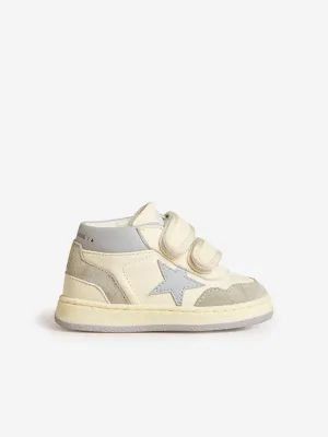 Baskets en cuir pour garçons June Basket en blanc