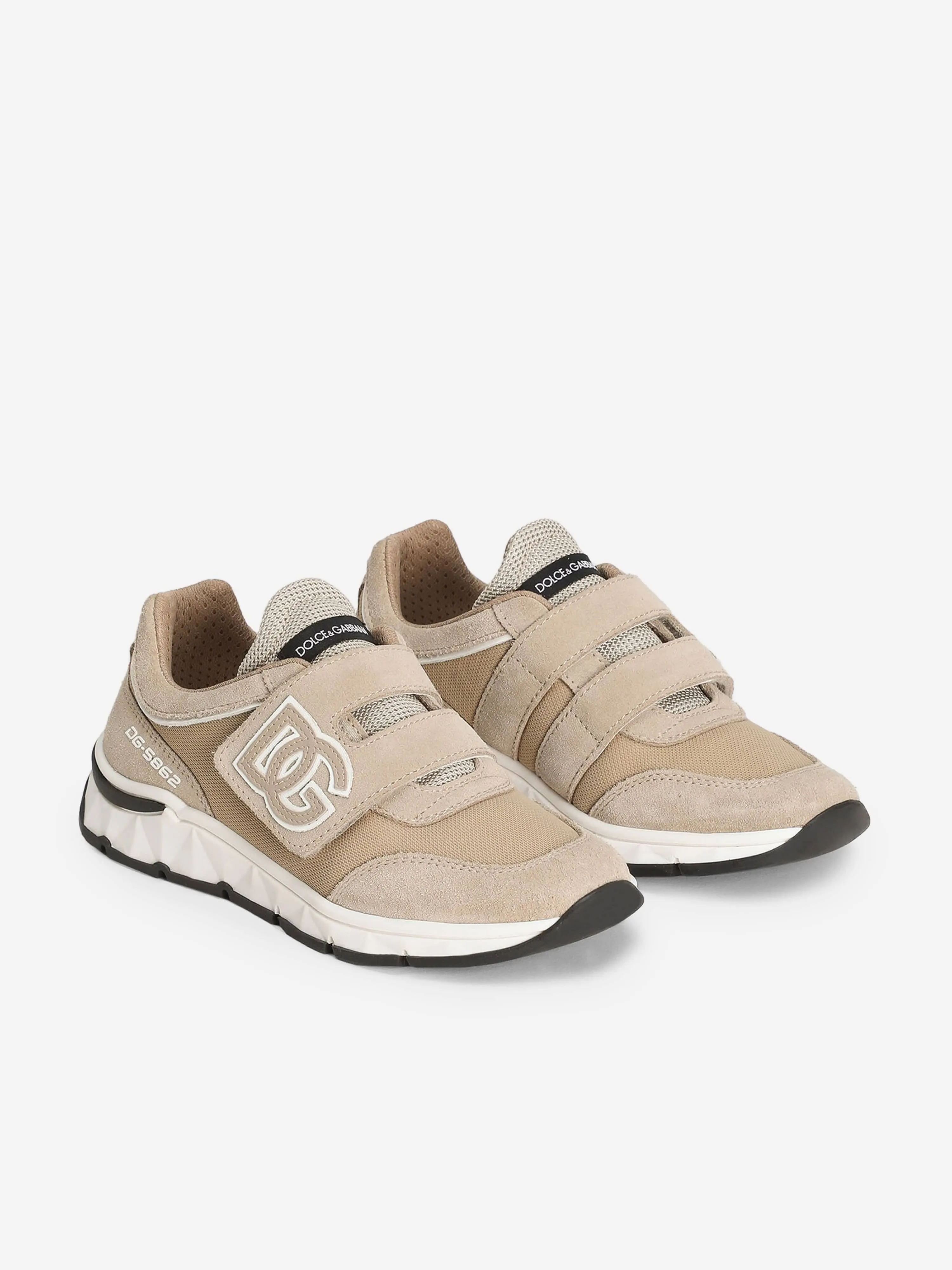 Chaussures de sport en daim et mesh pour garçons en beige