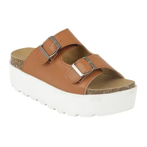 Chaussures plates marron