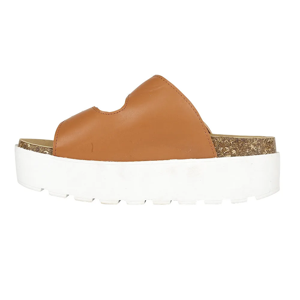 Chaussures plates marron