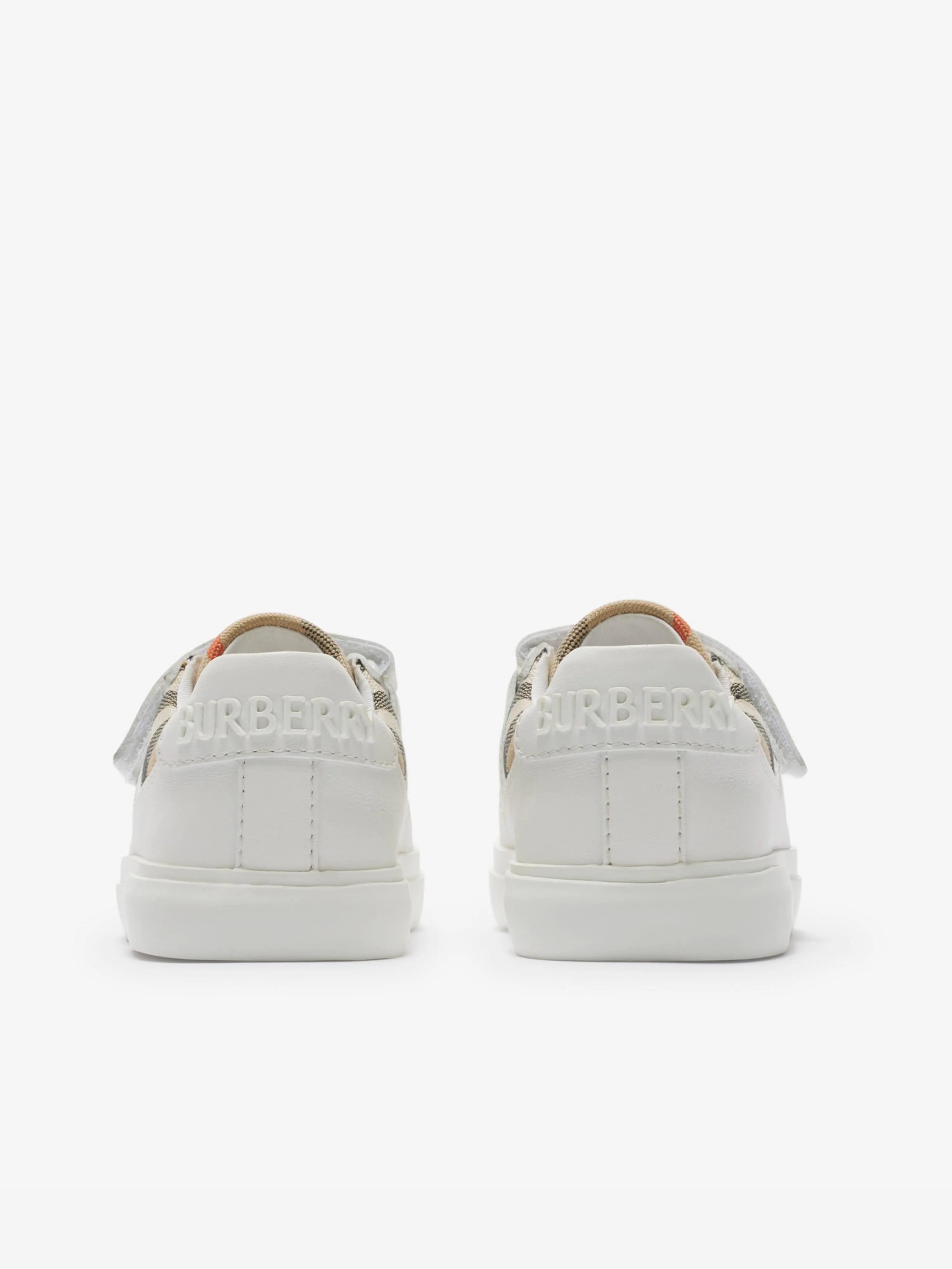 Chaussures de sport Burberry Baby Check en blanc