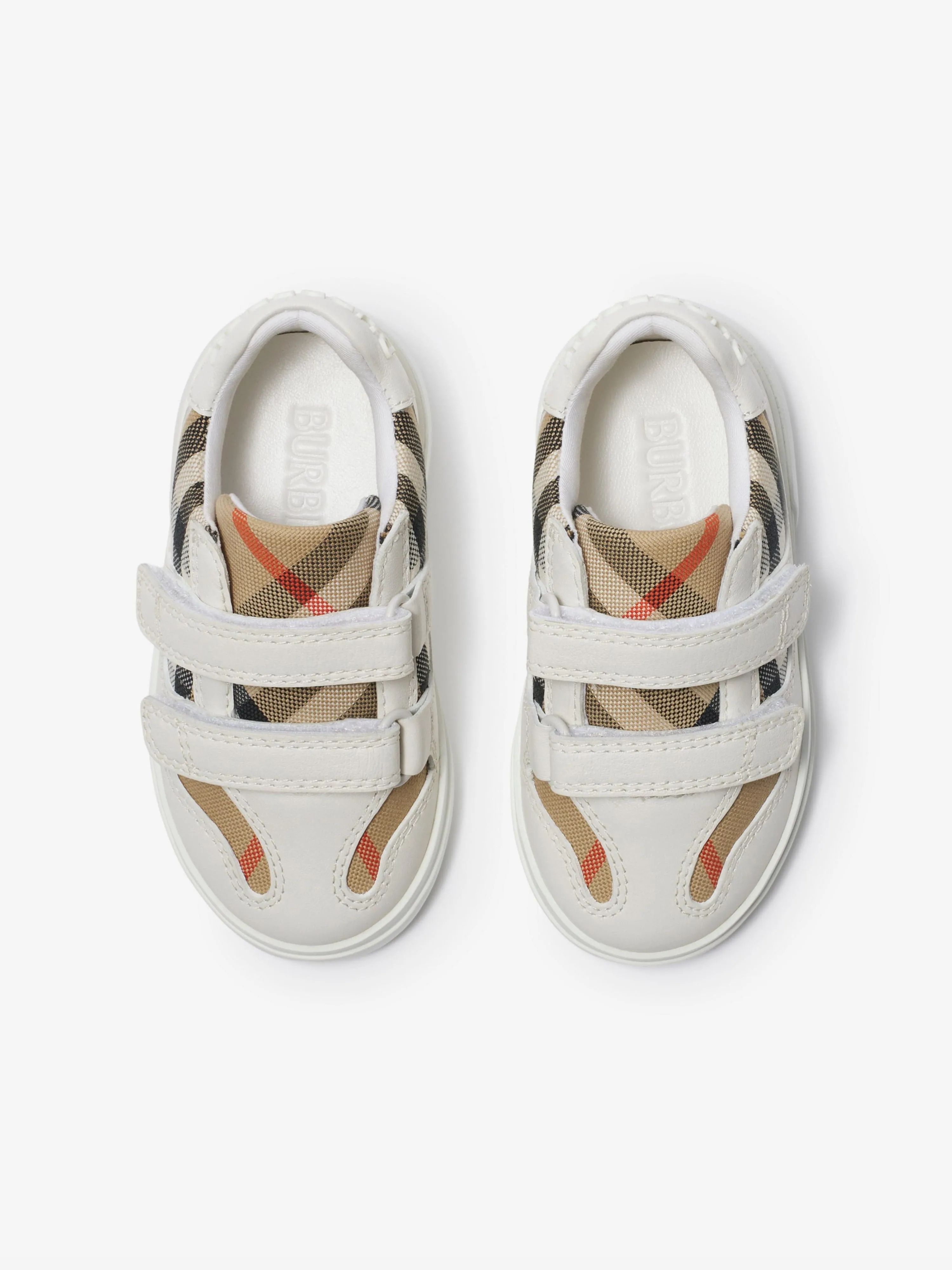 Chaussures de sport Burberry Baby Check en blanc