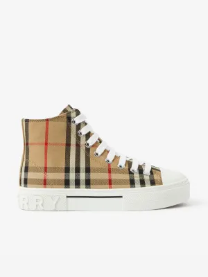 Burberry Kids Nouveaux Mini Jack Baskets Hautes en Beige