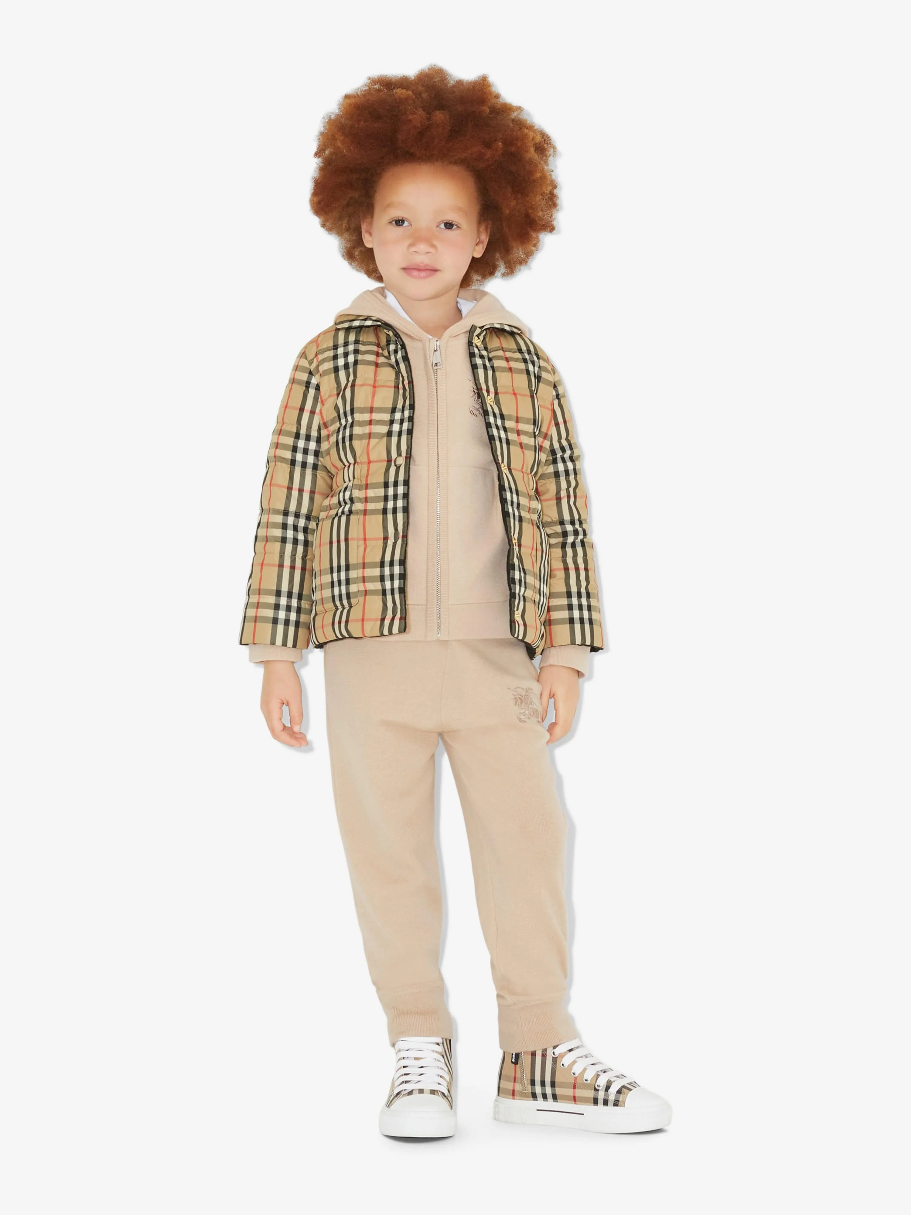 Burberry Kids Nouveaux Mini Jack Baskets Hautes en Beige