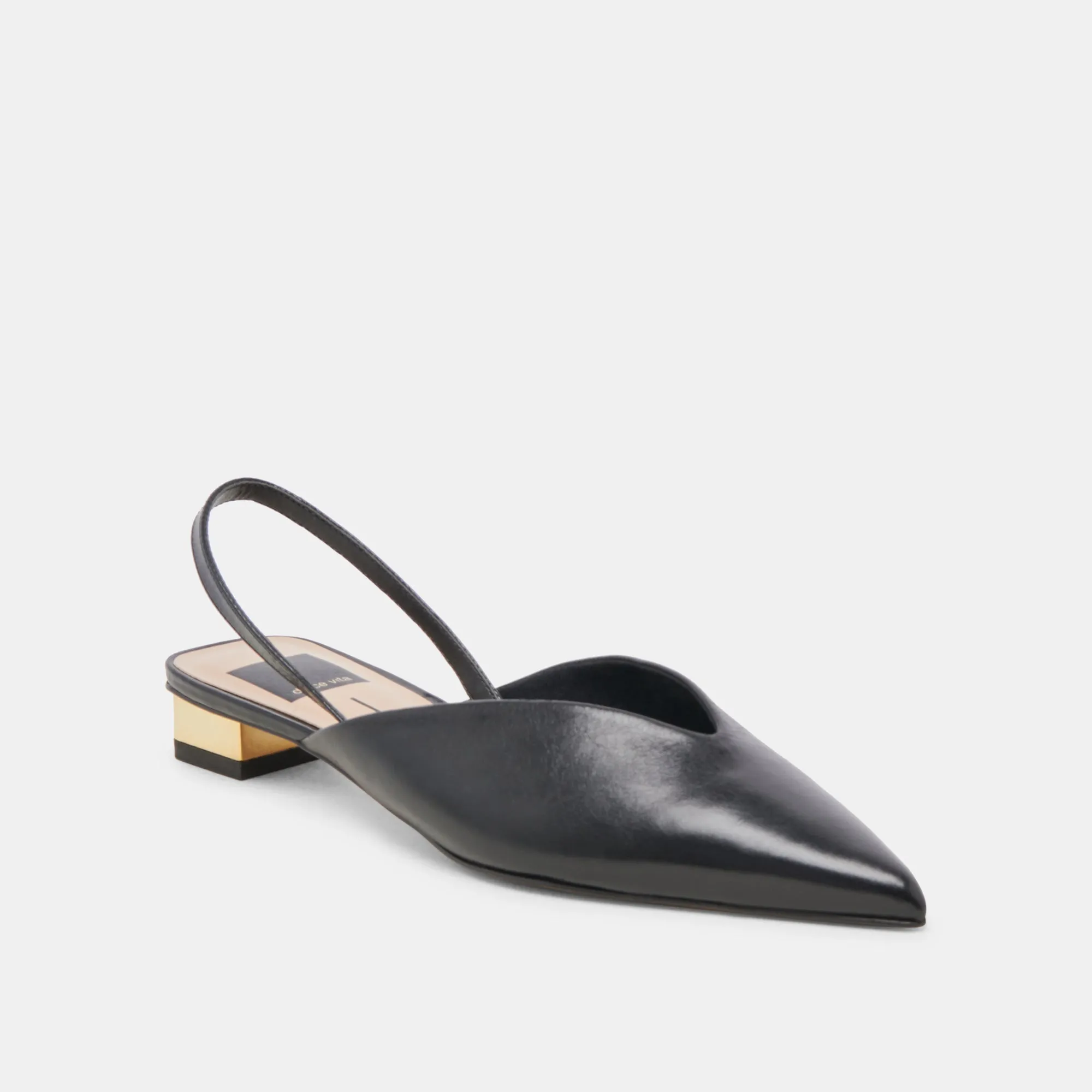 BYANCA FLATS CUIR NOIR