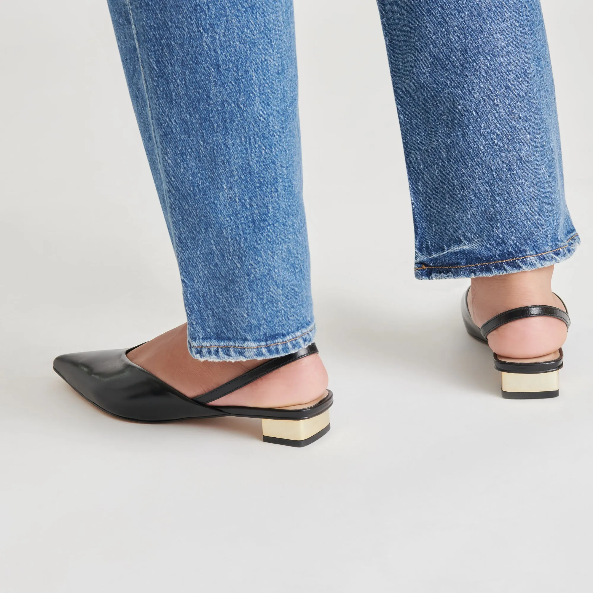 BYANCA FLATS CUIR NOIR