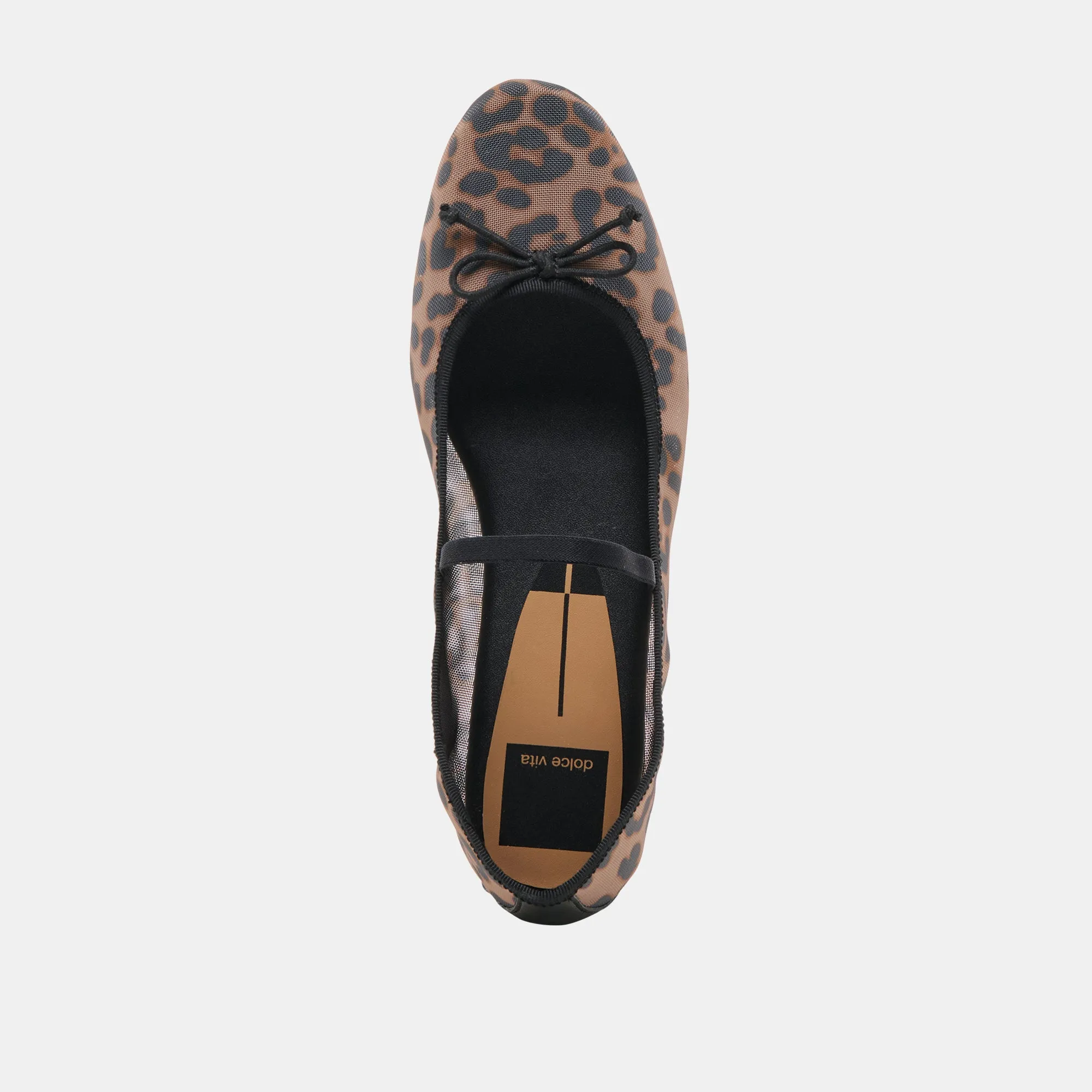 CADEL BALLET FLATS DK MESH LÉOPARD