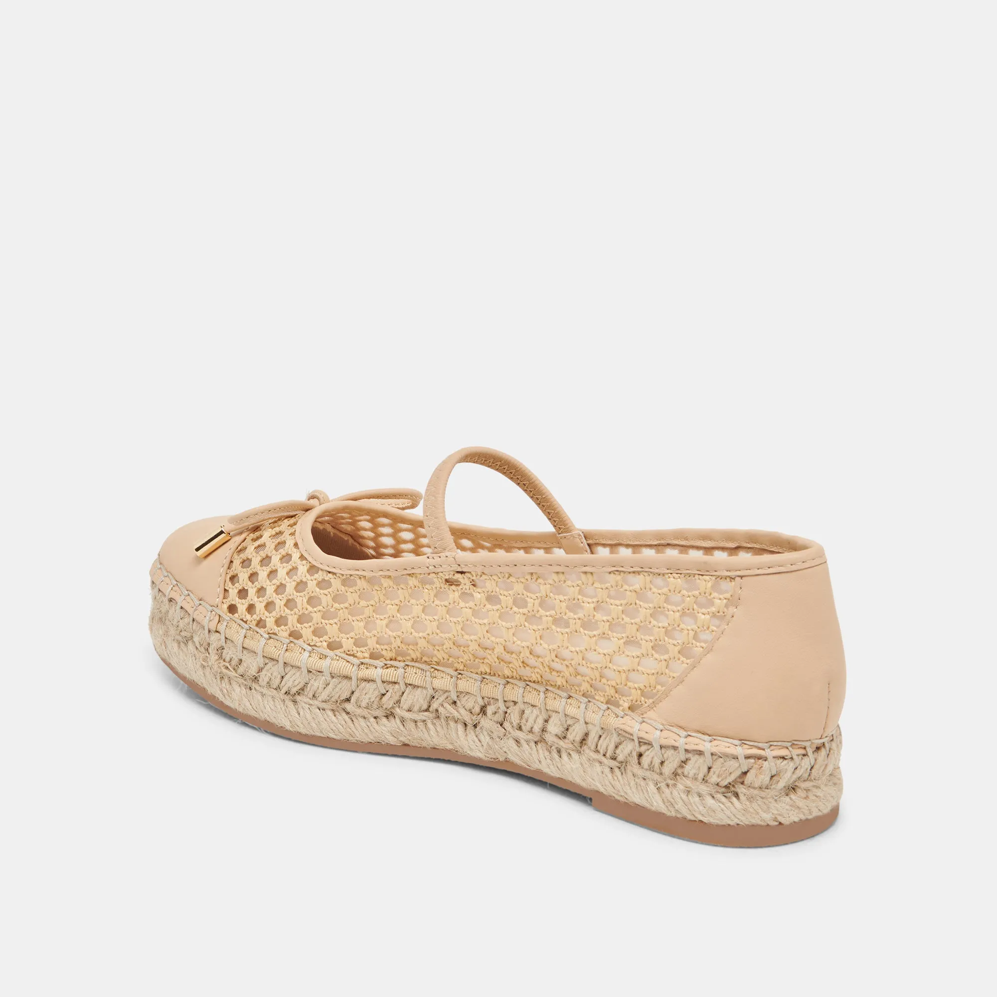 CAMBRE BALLET FLATS LT NATURAL TISSÉ MAILLE