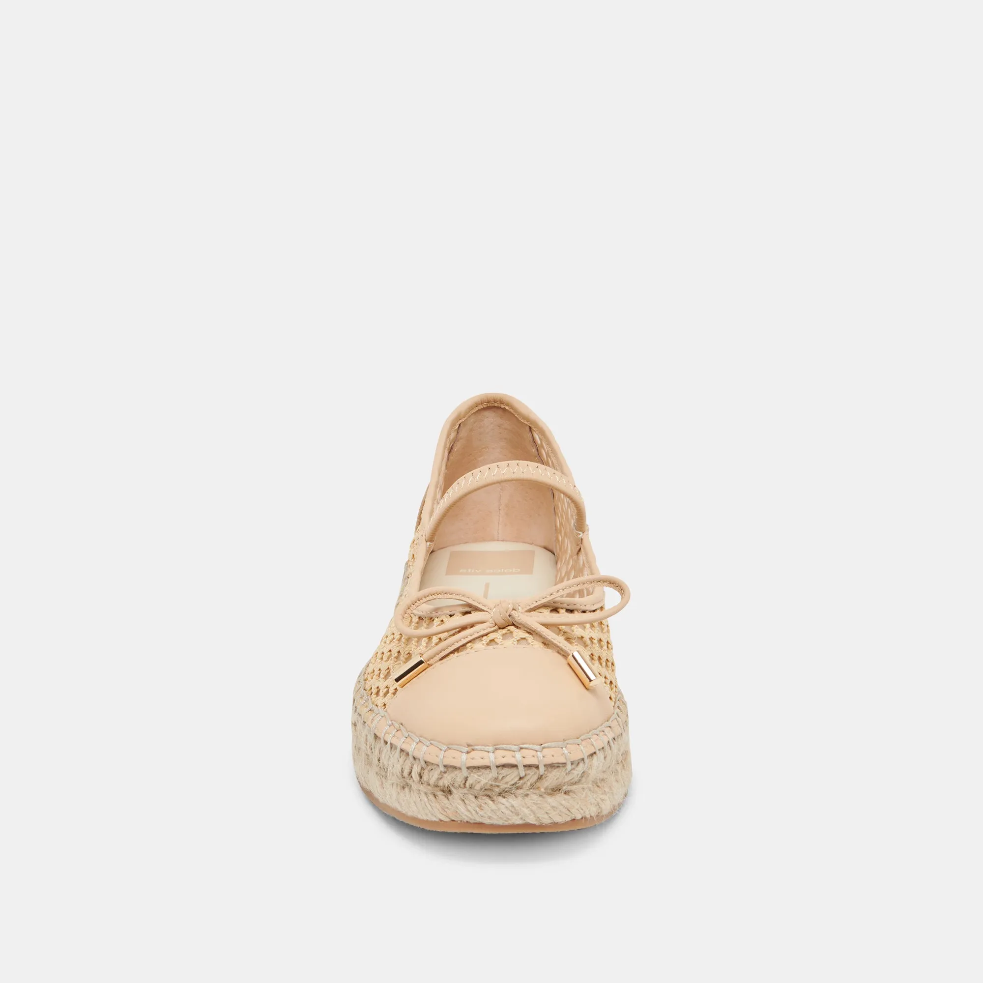 CAMBRE BALLET FLATS LT NATURAL TISSÉ MAILLE