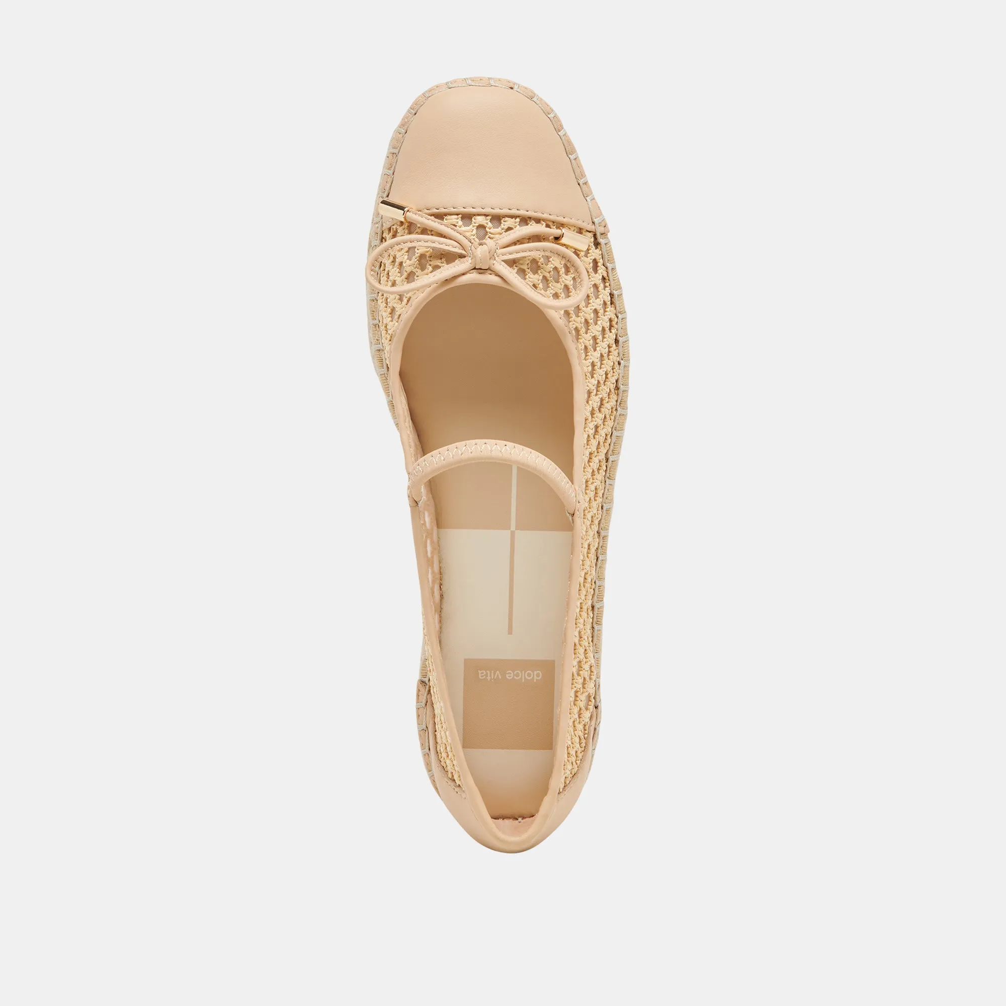 CAMBRE BALLET FLATS LT NATURAL TISSÉ MAILLE