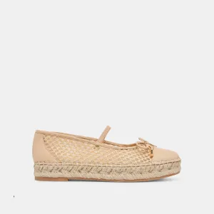 CAMBRE BALLET FLATS LT NATURAL TISSÉ MAILLE