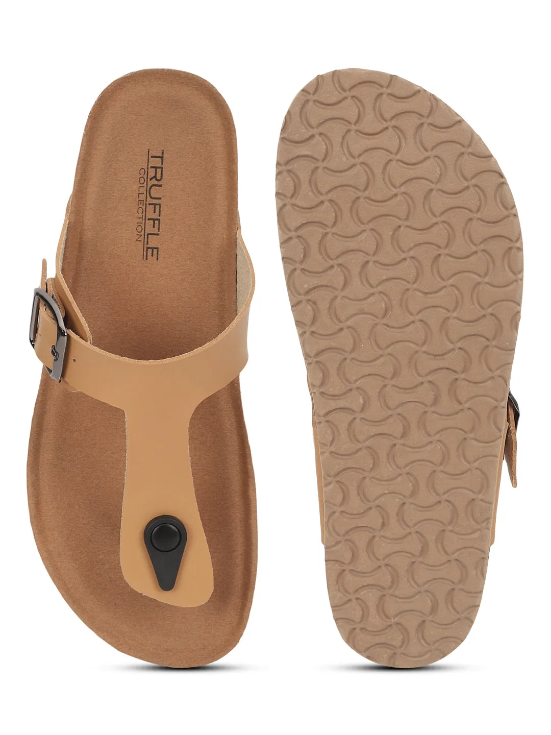 Ballerines à semelle intérieure en liège et latex Camel (TC-070202-CML)