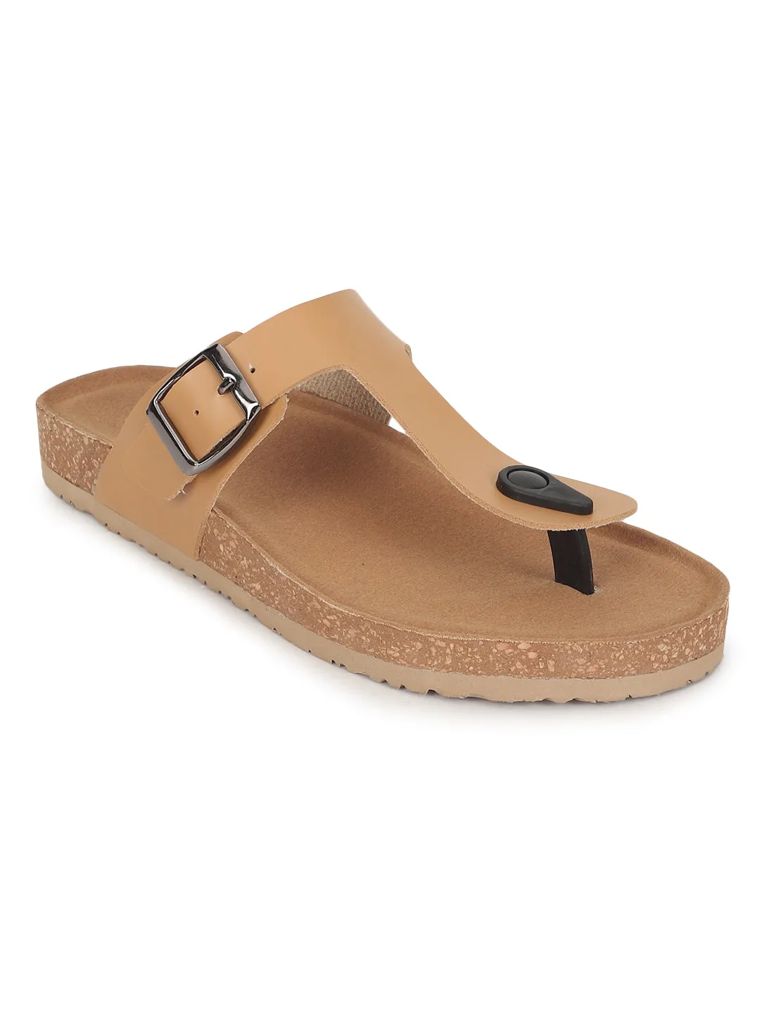 Ballerines à semelle intérieure en liège et latex Camel (TC-070202-CML)