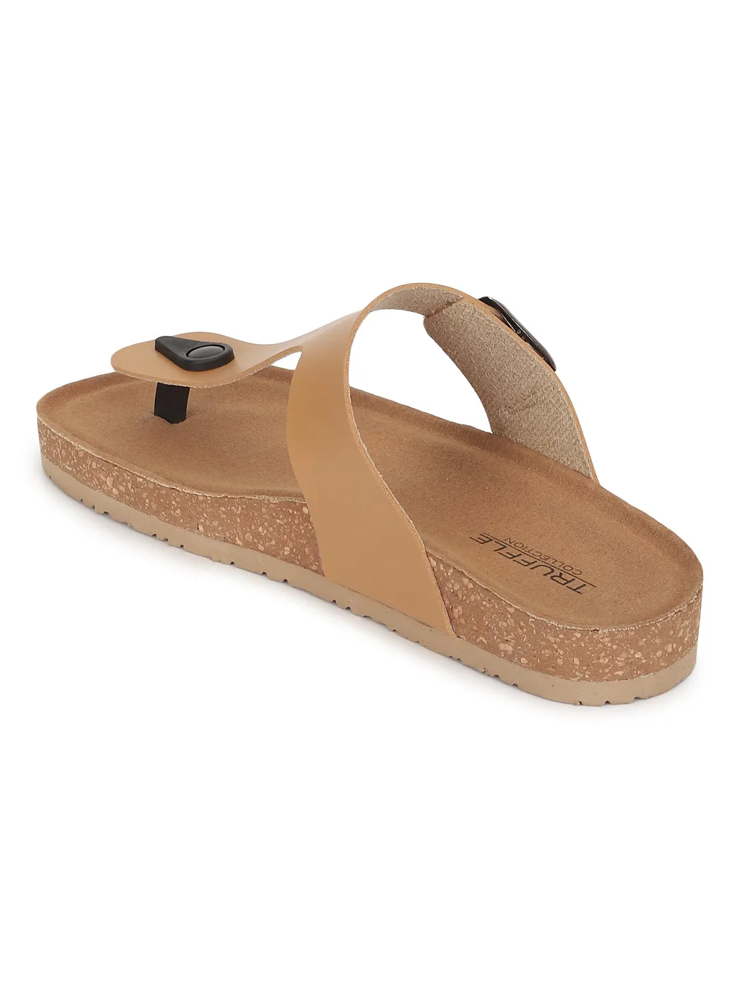 Ballerines à semelle intérieure en liège et latex Camel (TC-070202-CML)