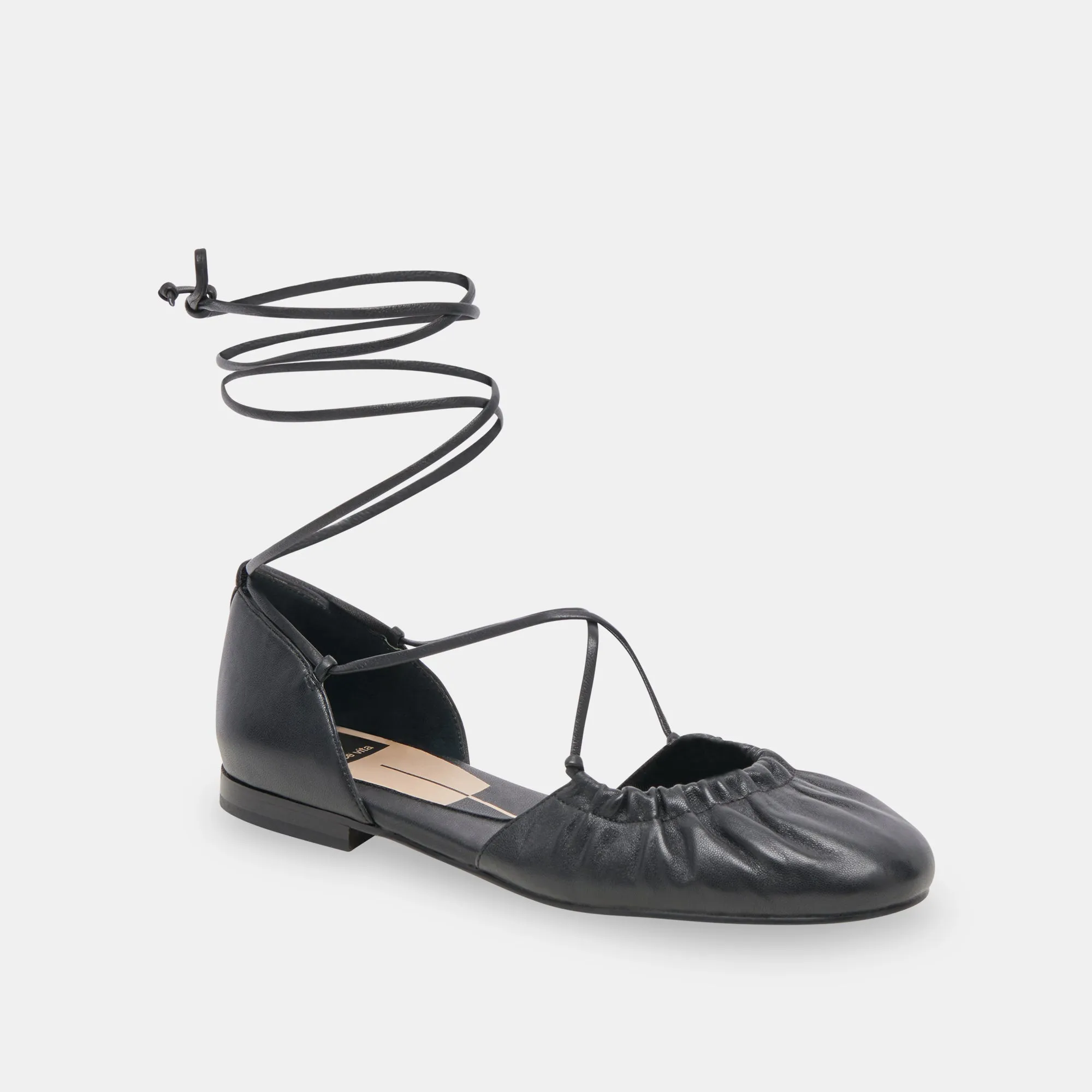 BALLERINES CANCUN EN CUIR NOIR
