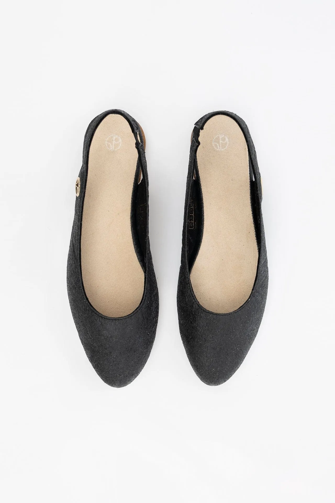 Escarpins Sling Back en Simili-Cuir Végétal Piñatex® Cannes | Charbon
