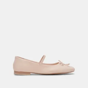 CARIN BALLET FLATS CUIR ROSE CLAIR