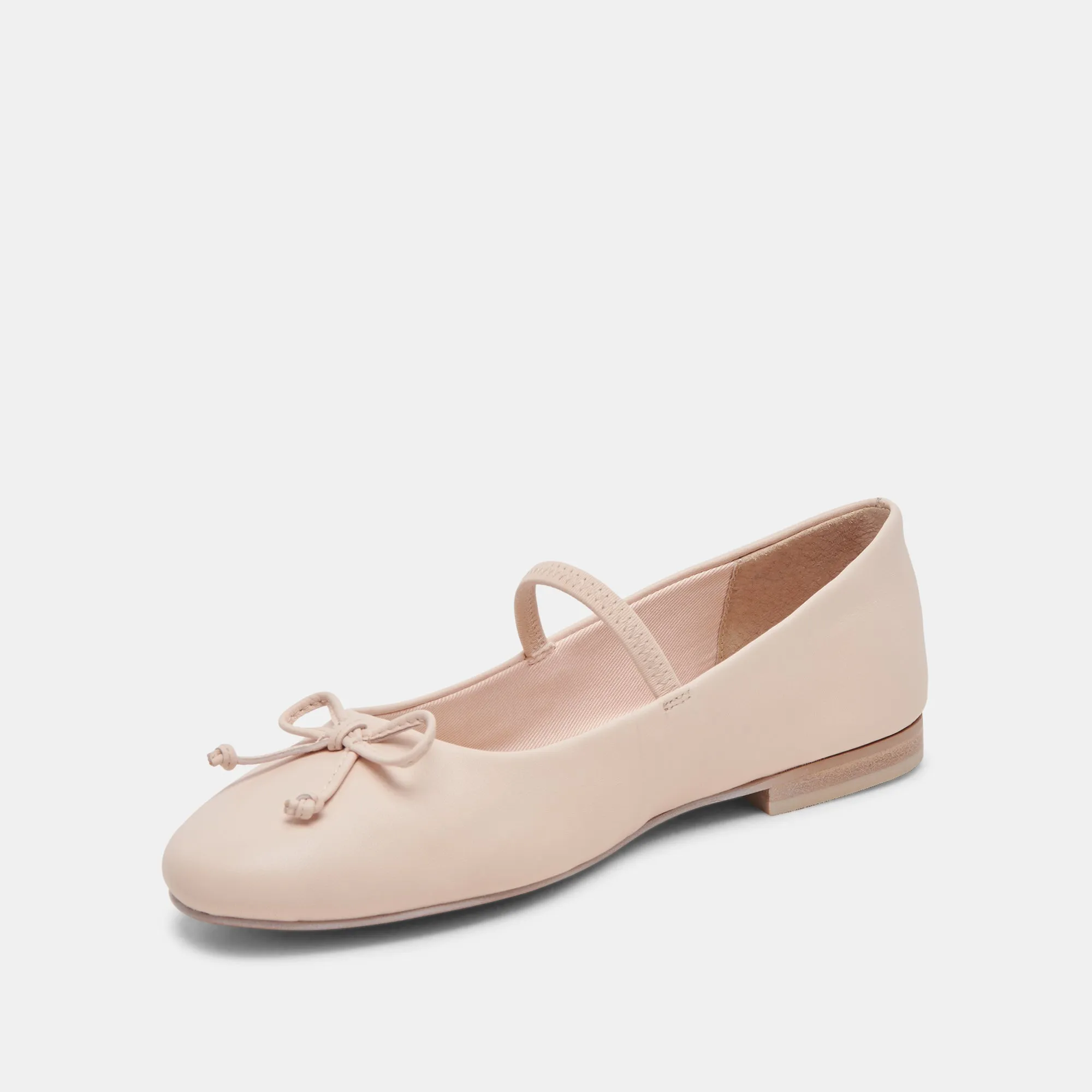 CARIN BALLET FLATS CUIR ROSE CLAIR