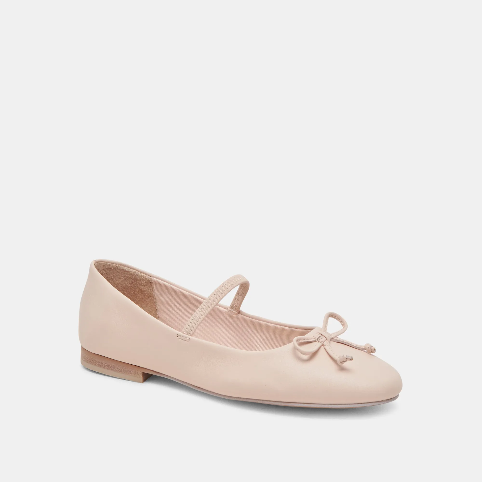 CARIN BALLET FLATS CUIR ROSE CLAIR
