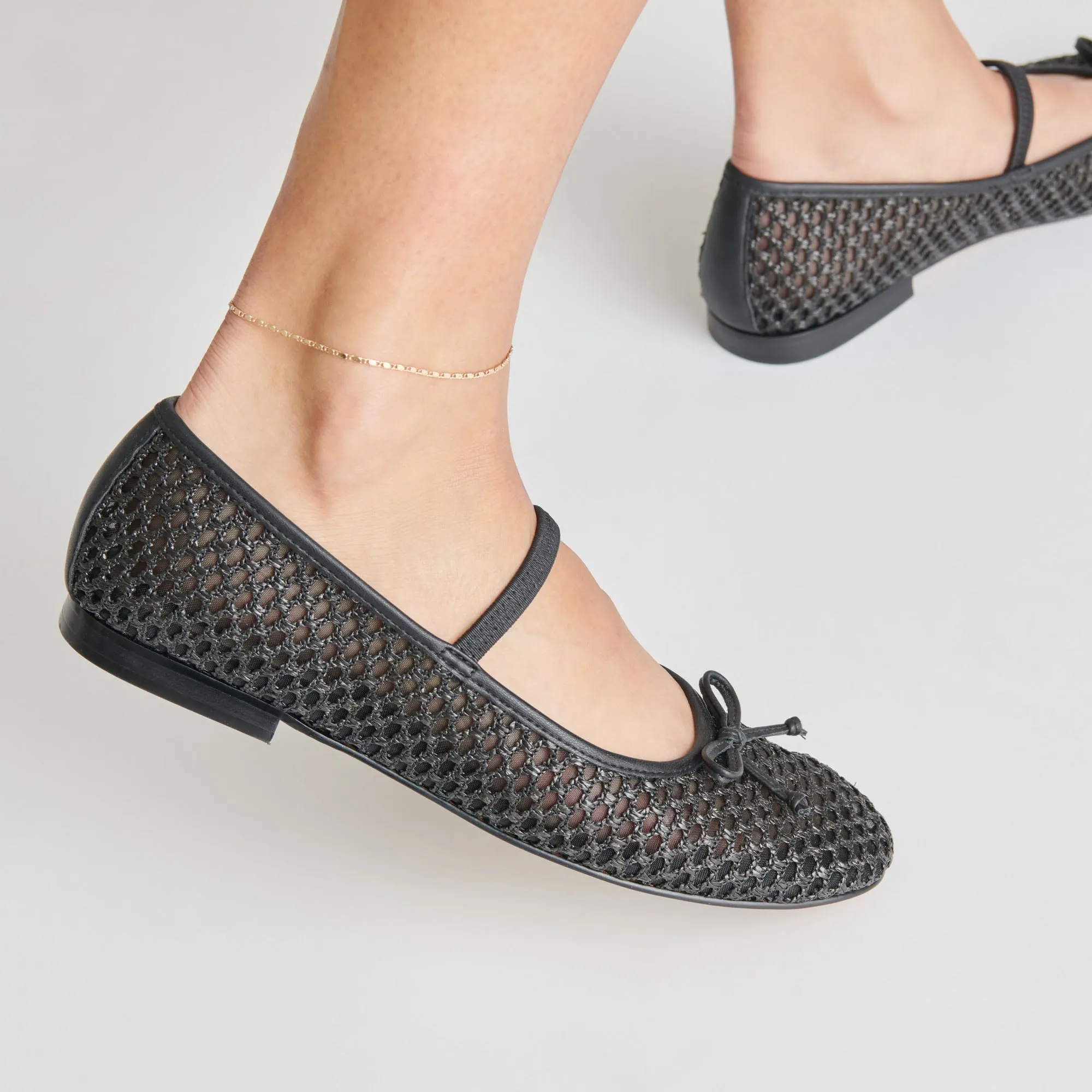 CARIN BALLERINES EN RAFFIA ONYX