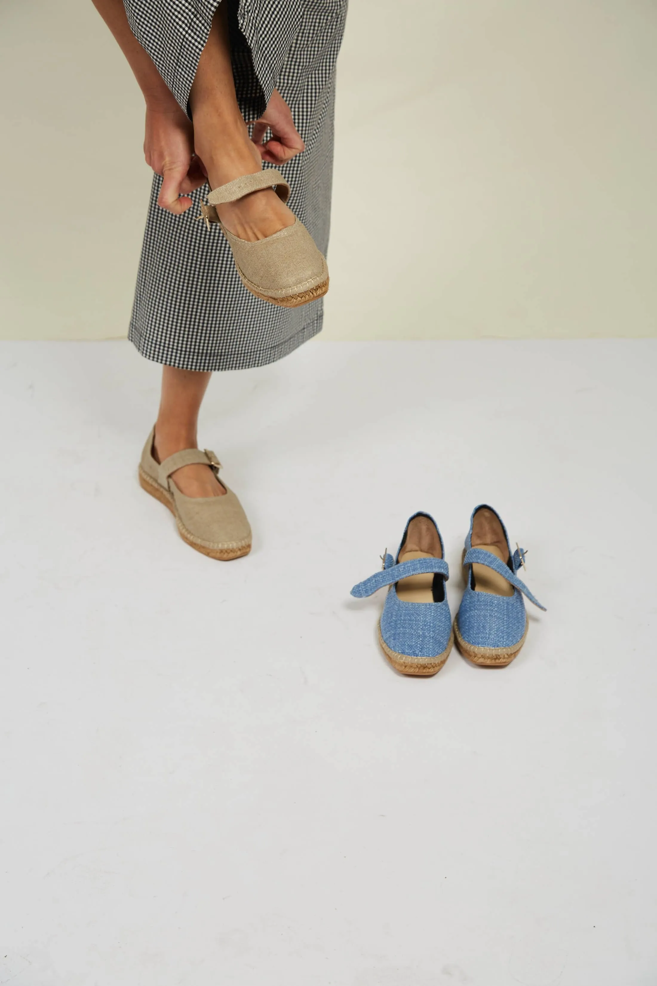 Chinchon Vegan Éco-Suede & Jute Ballerines | Lin Naturel