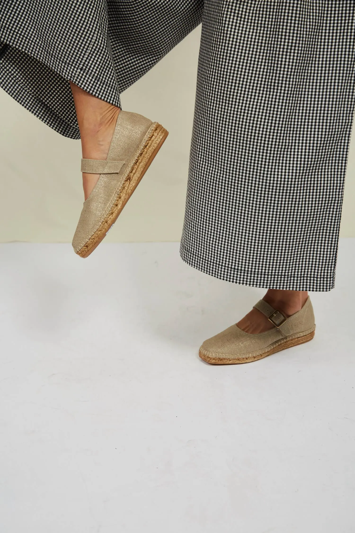 Chinchon Vegan Éco-Suede & Jute Ballerines | Lin Naturel
