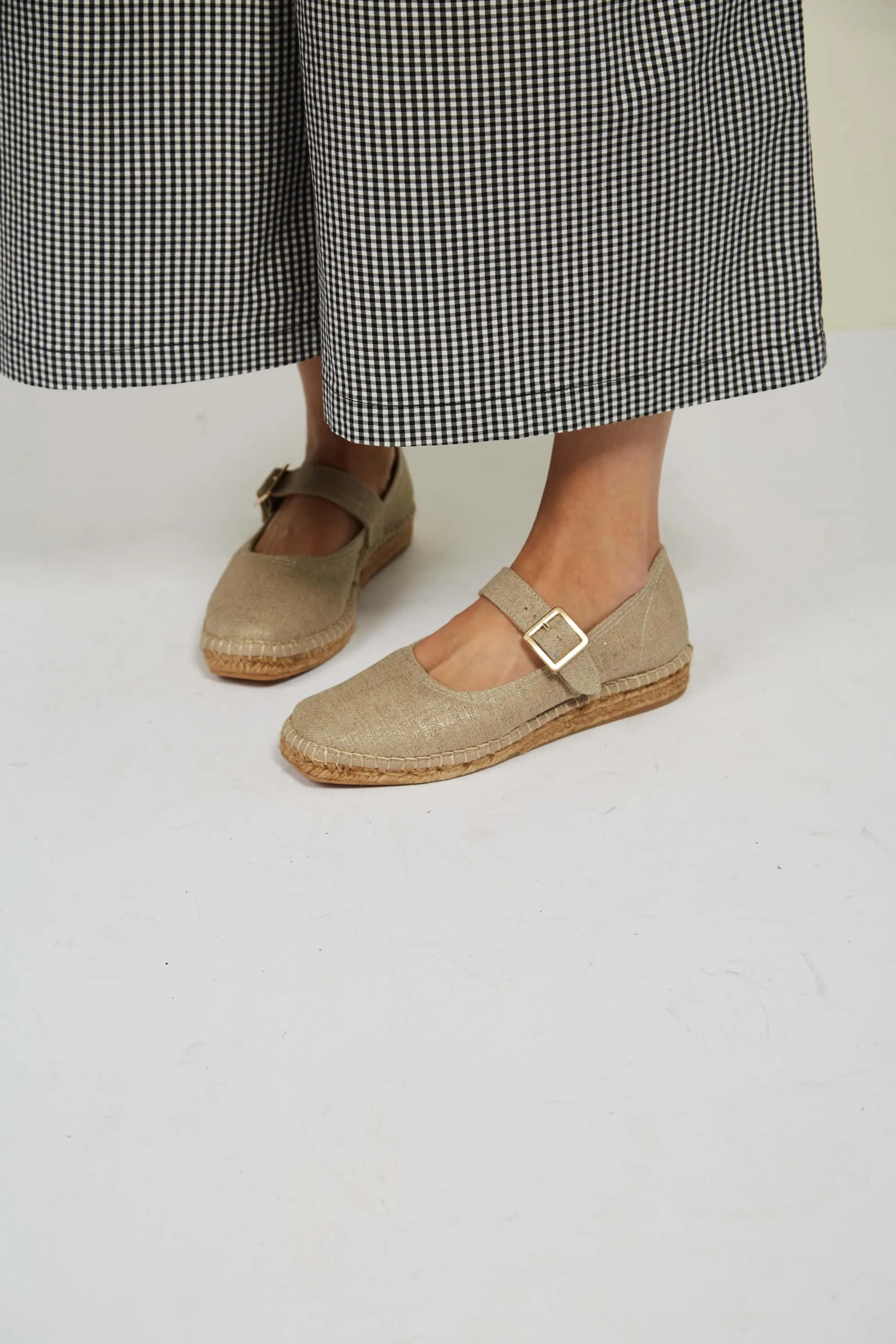 Chinchon Vegan Éco-Suede & Jute Ballerines | Lin Naturel