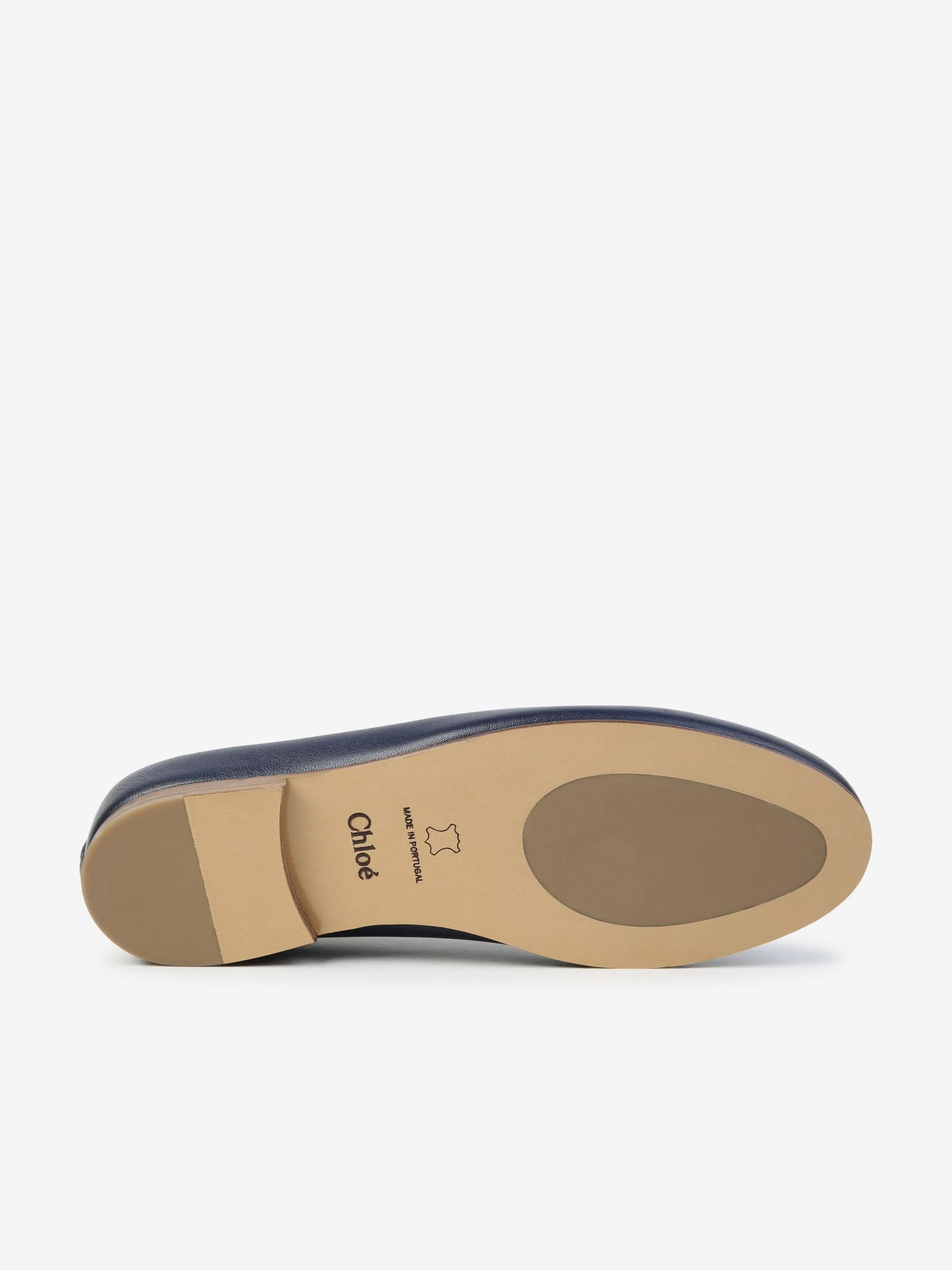 Chloé Ballerines en Cuir pour Filles en Bleu Marine