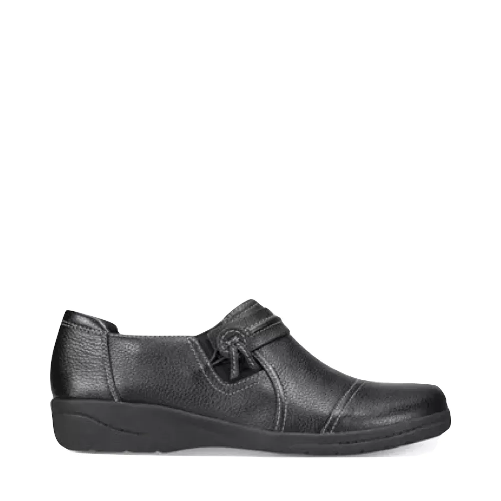Clarks Femme Cheyn Madi Escarpins en Cuir à Enfiler Noir