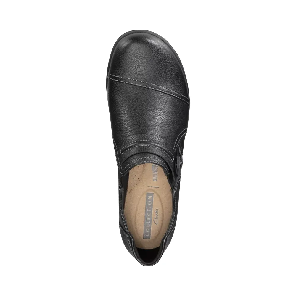 Clarks Femme Cheyn Madi Escarpins en Cuir à Enfiler Noir