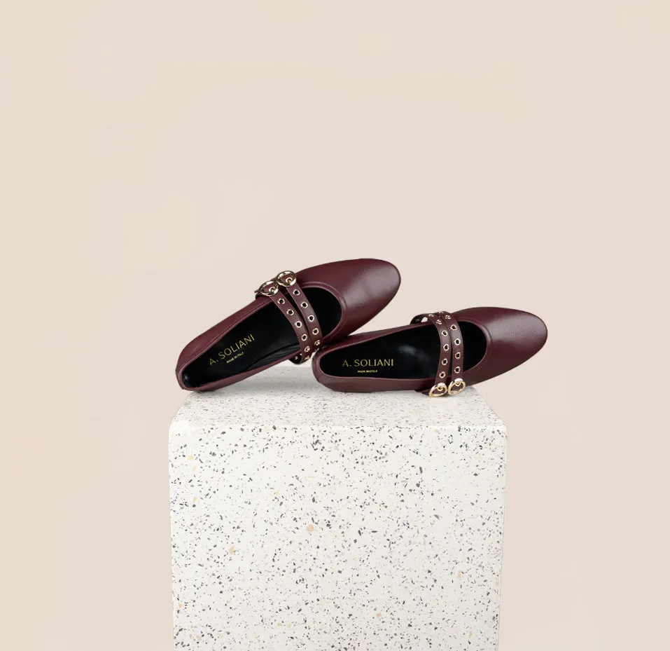 Como 2 Boucle - Cuir Vin