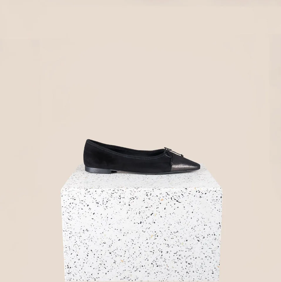 Como - Suède noire/ Reflet bronze