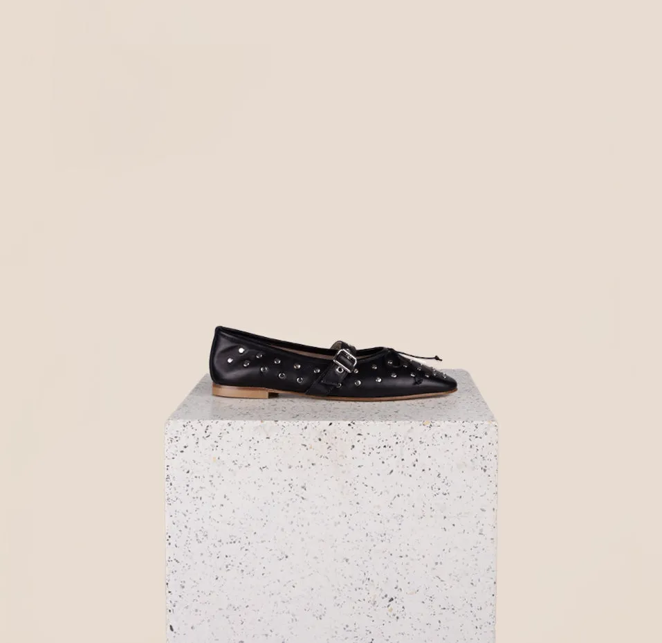Ceinture à Boucle - Studs Noirs
