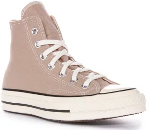 Chaussures Converse Chuck 70s Hi A06520C en couleur Stone