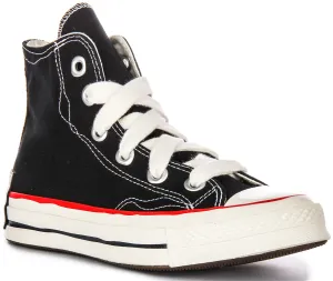 Converse Chuck 70s Sketch Haut A09139C en Noir et Blanc Chaussures Converse