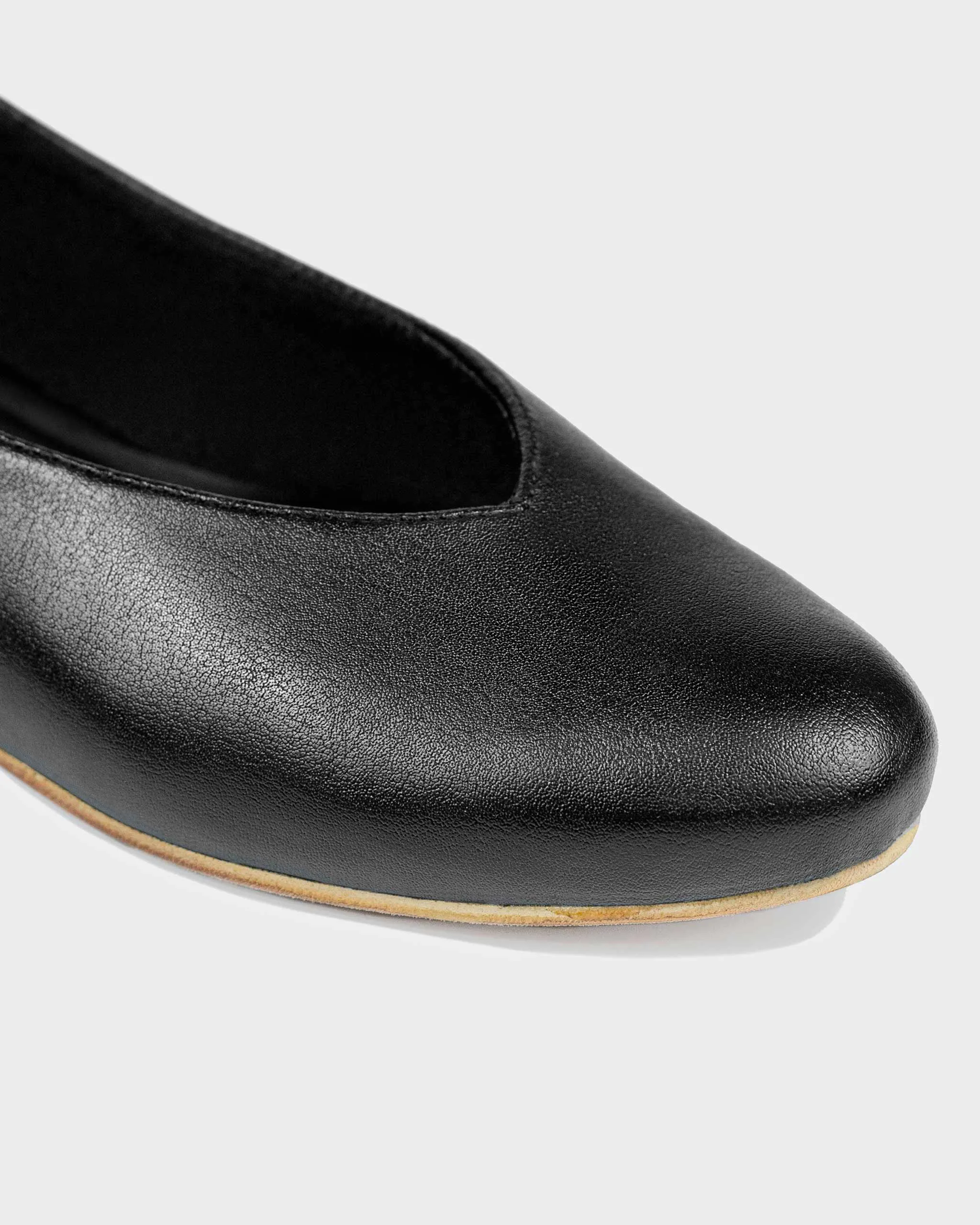 Escarpins Ballerines Végans en Cuir de Cactus Desserto® | Noir